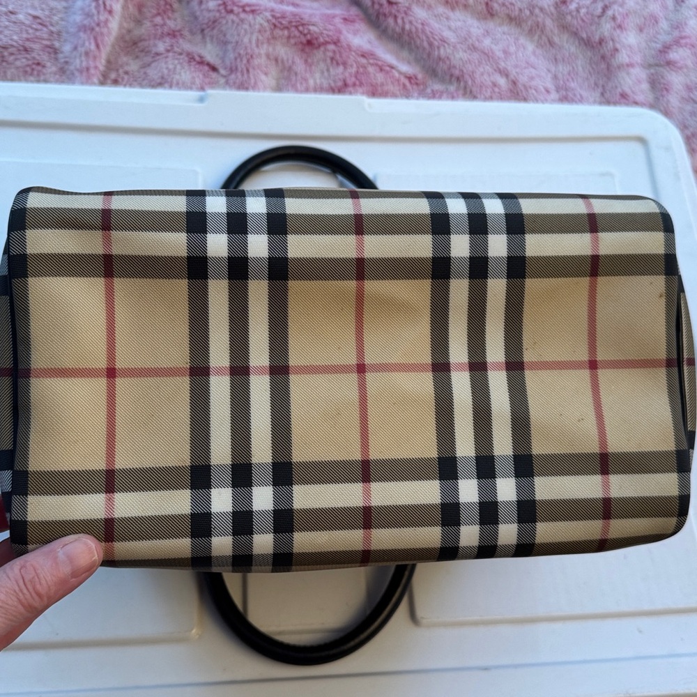 Burberry Tan and Black Plaid Speedy Satchel - Picture 4 of 13